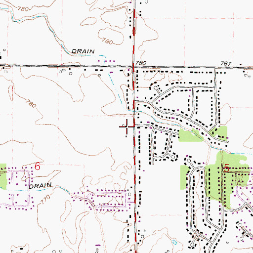 Topographic Map of Calvary Baptist Church, MI