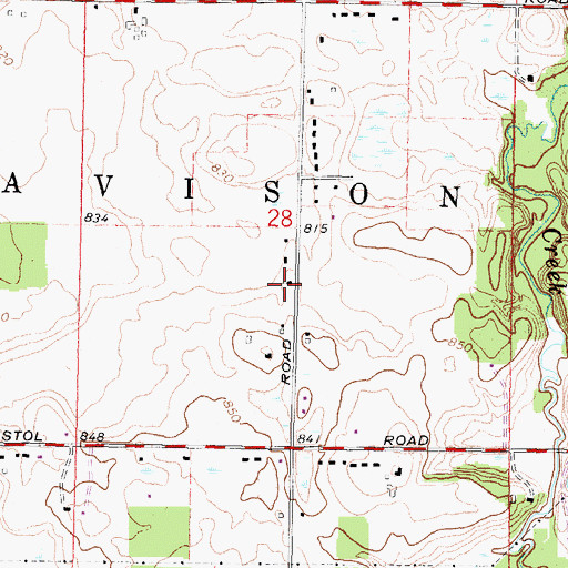 Topographic Map of Church of God, MI