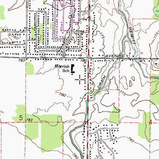 Topographic Map of New Life Wesleyan Church, MI