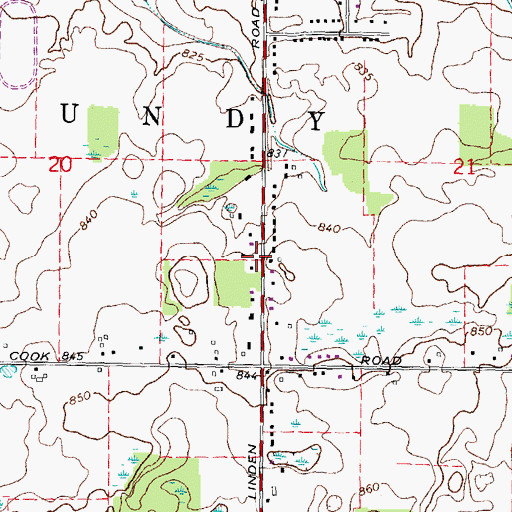 Topographic Map of Church of the Nazarene, MI