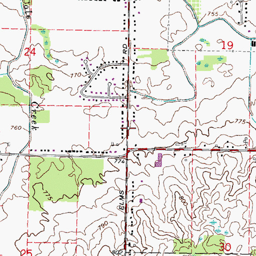 Topographic Map of German Church of God, MI