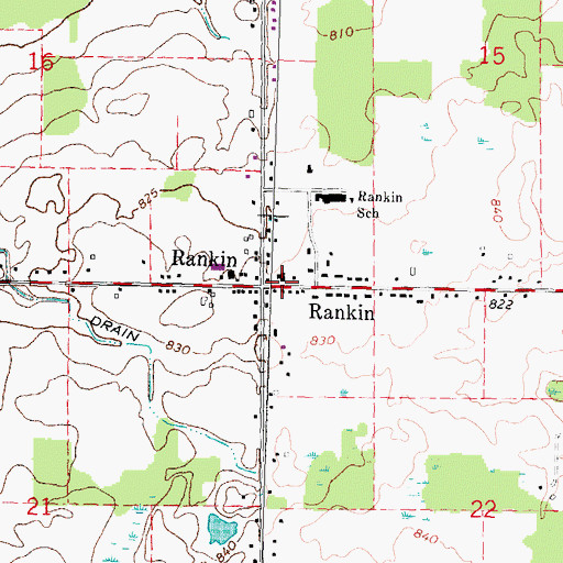 Topographic Map of Mundy Presbyterian Church, MI