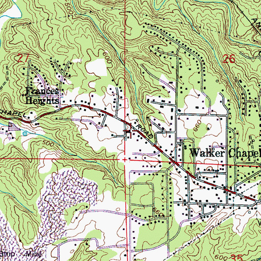 Topographic Map of Apostolic Faith Assembly, AL