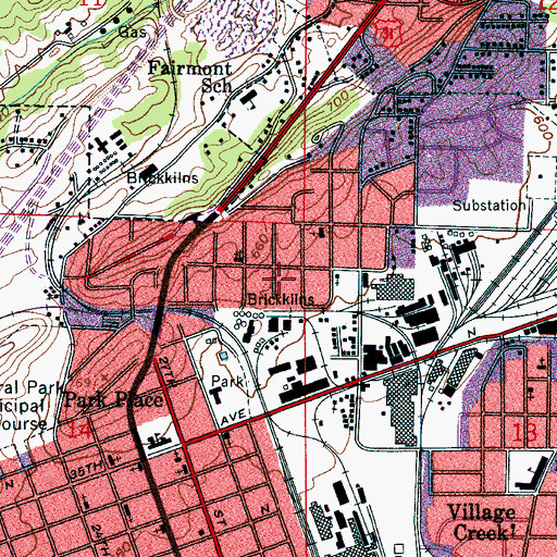 Topographic Map of Apostolic Faith Church, AL