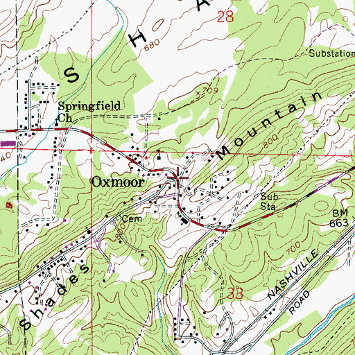 Topographic Map of Emanuel Tabernacle Church, AL