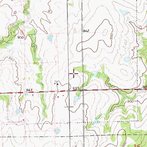 Topographic Map of Broken B Farm, OK