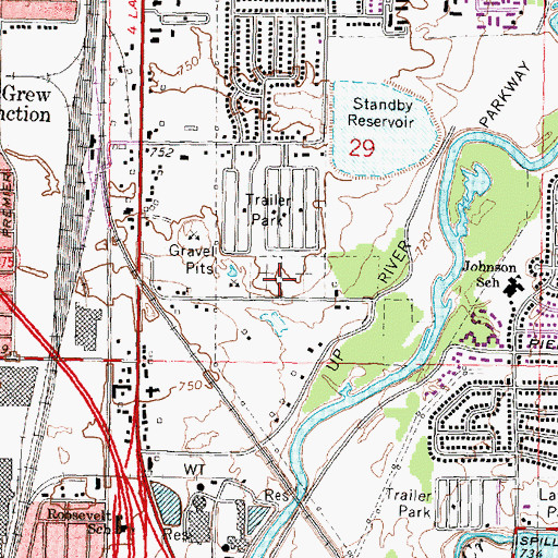 Topographic Map of Saint Nicholas Cemetery, MI