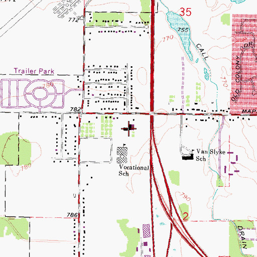Topographic Map of Davison Education Center, MI