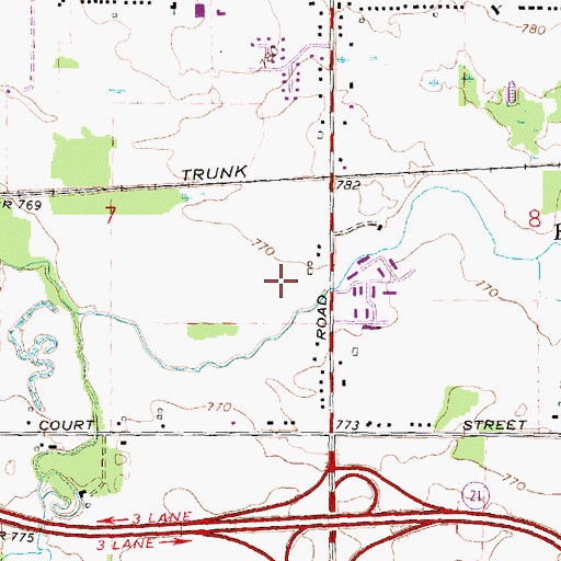 Topographic Map of Lions Gate Golf and Country Club, MI