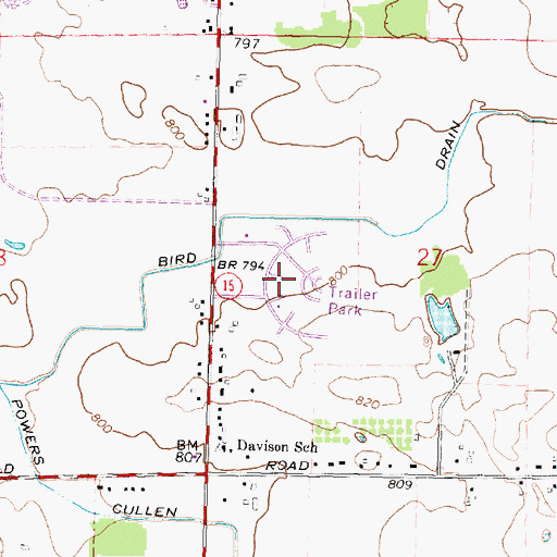 Topographic Map of Continental North Mobile Home Park, MI