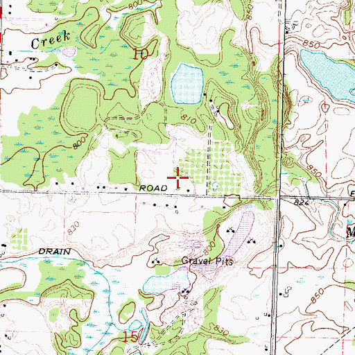 Topographic Map of Covenant Hills Campground, MI