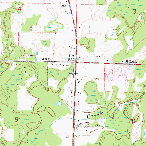 Topographic Map of Otisville Church of Christ, MI