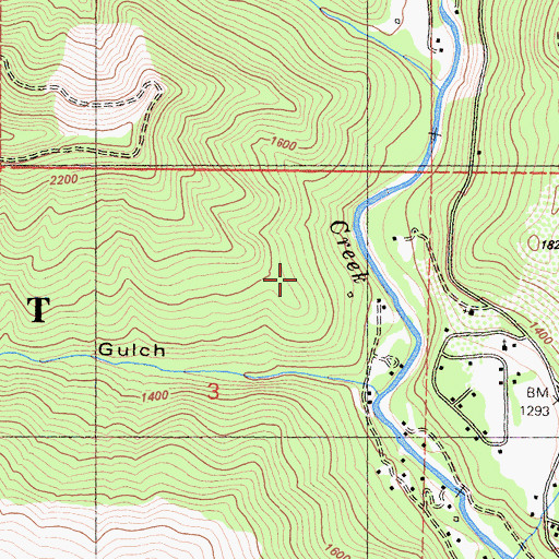 Topographic Map of Happy Camp Census Designated Place, CA