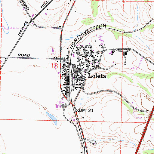 Topographic Map of Loleta Census Designated Place, CA