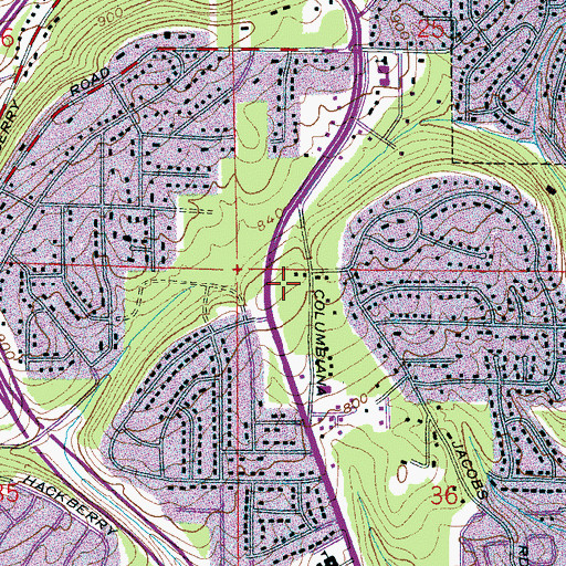 Topographic Map of Calvary Temple Assembly of God Church, AL