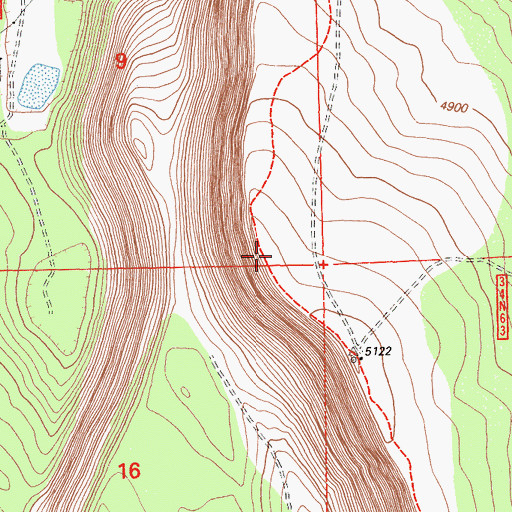 Topographic Map of Hat Creek Rim, CA