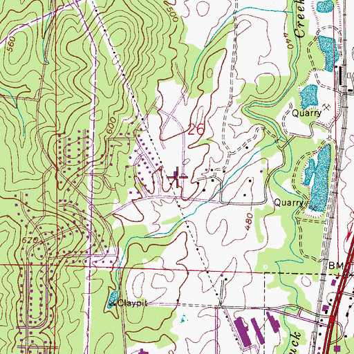 Topographic Map of First Assembly of God Church of Alabaster, AL