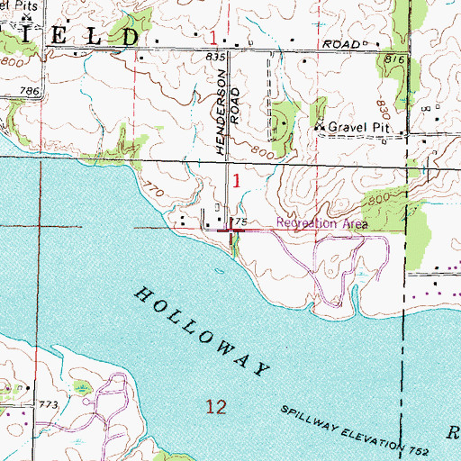 Topographic Map of Wolverine Campground and Buttercup Beach, MI