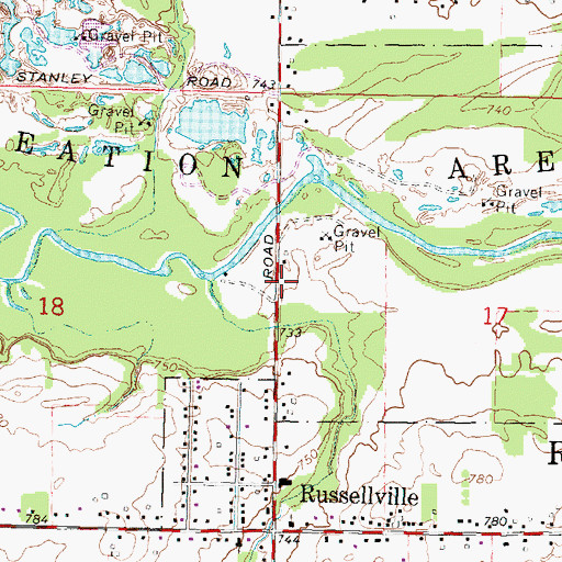 Topographic Map of Richfield County Park, MI
