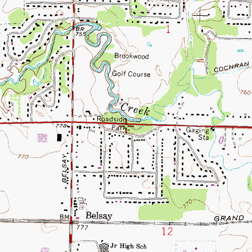 Topographic Map of Davison Roadside County Park, MI