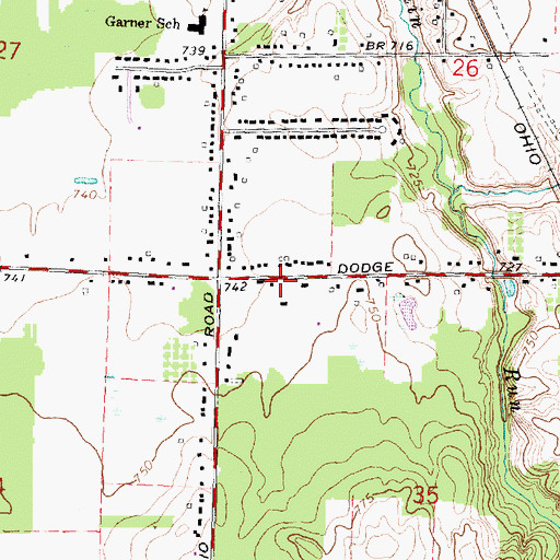 Topographic Map of Kingdom Hall of Jehovah's Witnesses, MI