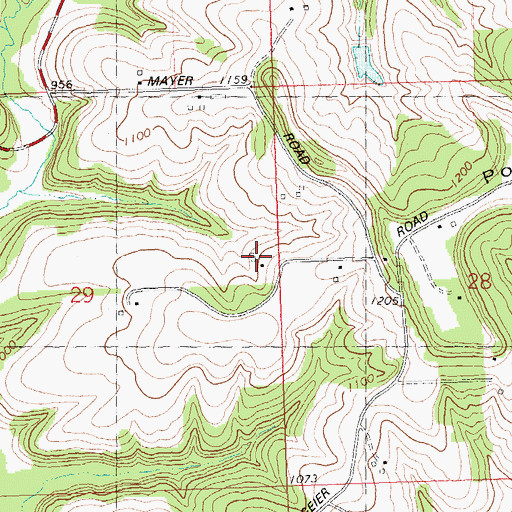 Topographic Map of Cherney Farms, WI