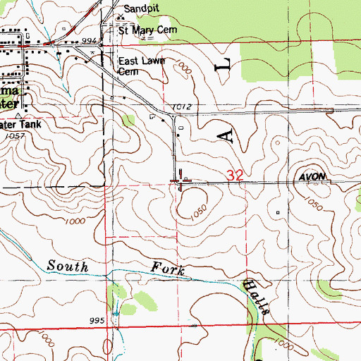 Topographic Map of Avon Road Jersey Farm, WI