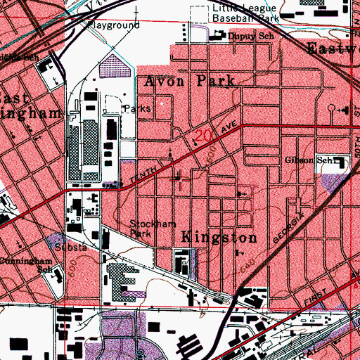 Topographic Map of Hopewell African Methodist Episcopal Church, AL