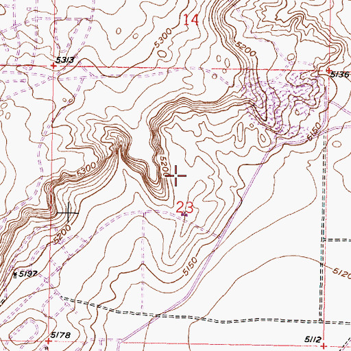 Topographic Map of Chamiza Elementary School, NM
