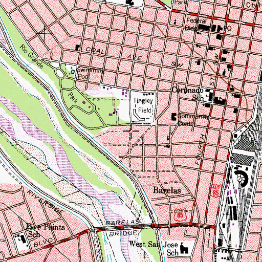 Topographic Map of Dolores Gonzales Elementary School, NM