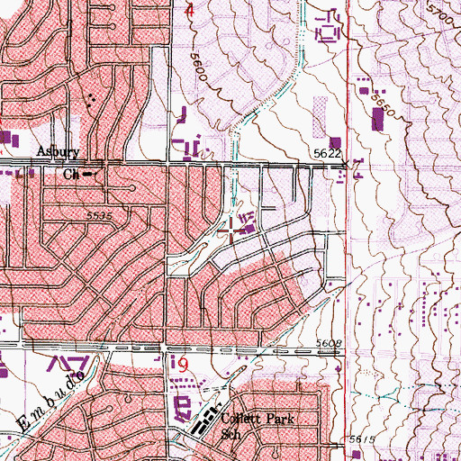 Topographic Map of Matheson Park Elementary School, NM