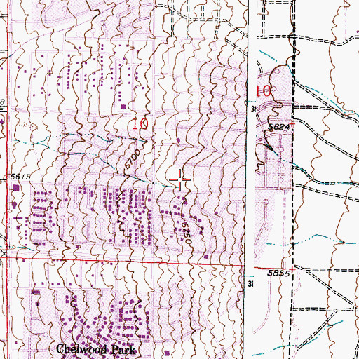 Topographic Map of Onate Elementary School, NM