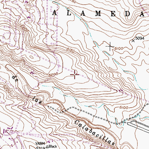 Topographic Map of Seven Bar Elementary School, NM