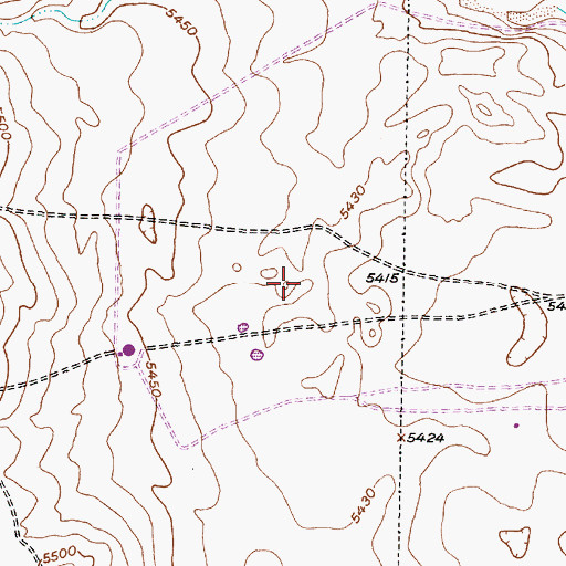 Topographic Map of Ventana Ranch Elementary School, NM