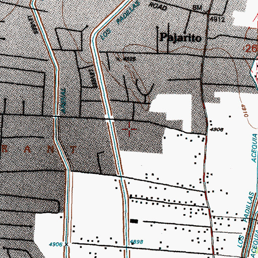 Topographic Map of Polk Middle School, NM
