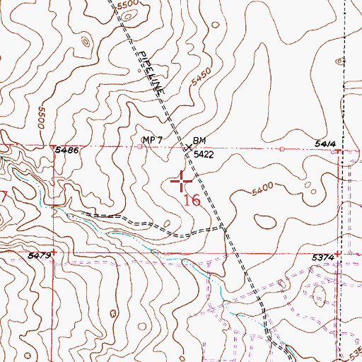 Topographic Map of Tony Hillerman Middle School, NM