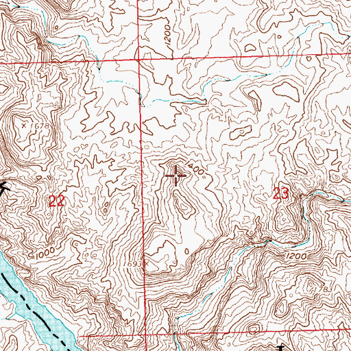 Topographic Map of Liberty Bell Arch, AZ