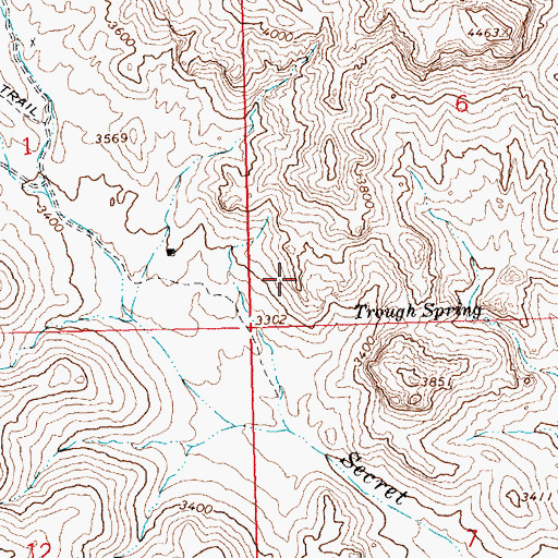 Topographic Map of Hualapai Arch, AZ