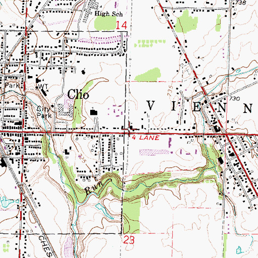 Topographic Map of East Michigan Conference Free Methodist Church, MI