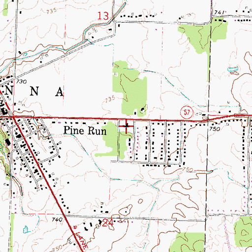 Topographic Map of Clio Area Christian School, MI