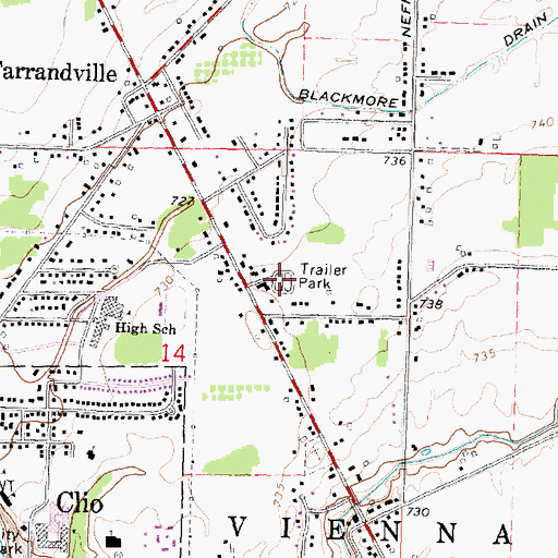 Topographic Map of Tradewind Mobile Court, MI