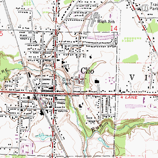 Topographic Map of George Carter Middle School, MI