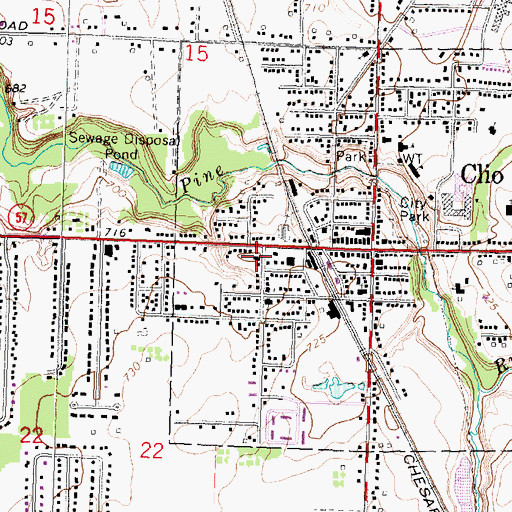 Topographic Map of Clio City Hall, MI