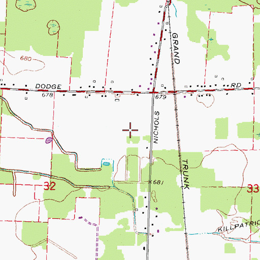 Topographic Map of Briar Ridge Golf Course, MI