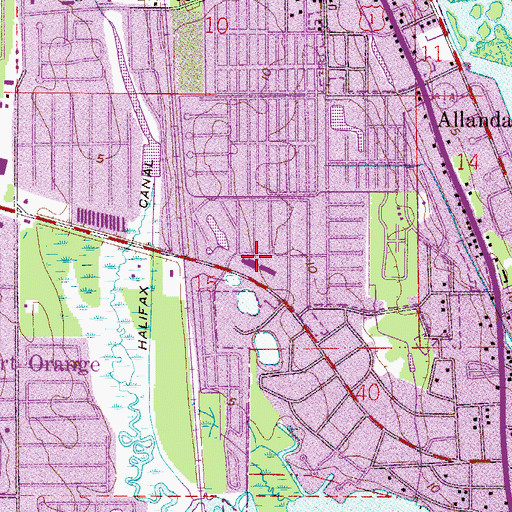 Topographic Map of New Life Church, FL