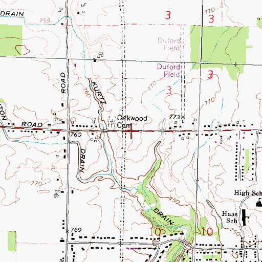 Topographic Map of Eagles Nest Church, MI