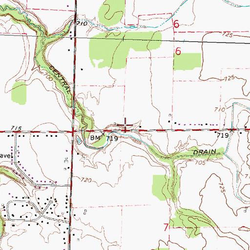 Topographic Map of Calvary Temple Full Gospel Church, MI