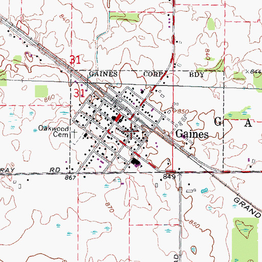Topographic Map of Saint Joseph Church, MI