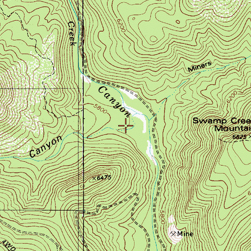 Topographic Map of Bear Spring Canyon, AZ