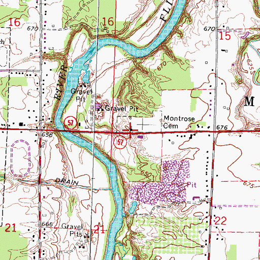 Topographic Map of Christian Faith Church, MI